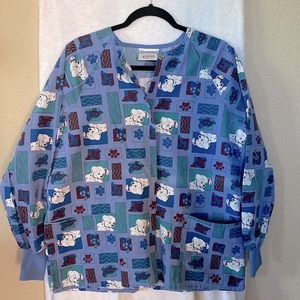 Ladies Fundamentals Dalmatian Scrub Jacket-size M